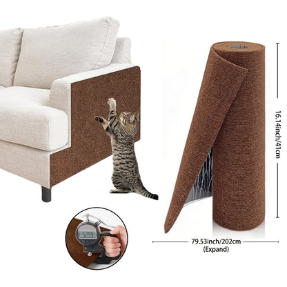 Protecteurs de meubles anti-griffes pour chat auto-adhésifs - Protections découpables pour canapé et mur, dispositifs de dissuasion durables contre les griffades de chat pour canapé, chaise, cadre de porte