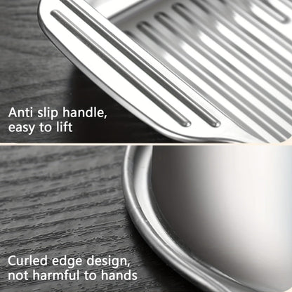 Ensemble de 4 plats de cuisson en acier inoxydable – 2 plats à rôtir profonds et 2 plats avec couvercle et poignées, plat rectangulaire de 6 litres et 41 cm pour dinde, lasagnes, poisson et poulet, compatible lave-vaisselle