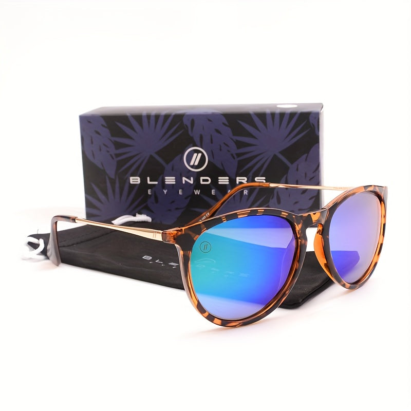 Lunettes de soleil ovales et elliptiques pour femme à dégradé - Monture légère avec charnières métalliques et verres dégradés rose-vert, lunettes tendance avec protection UV pour la conduite et le quotidien, étui et chiffon de nettoyage inclus