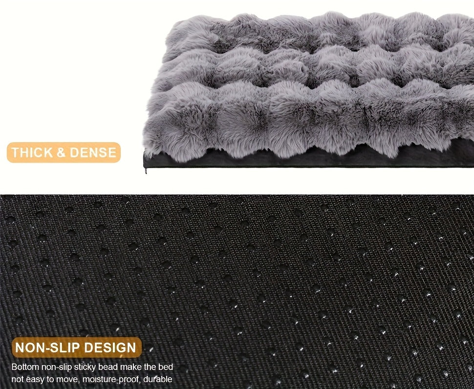 Lit orthopédique pour grands chiens – Couchage en mousse à mémoire de forme pour animaux avec housse amovible et lavable, base antidérapante, fausse fourrure, soulagement des articulations, ultra-résistant, tailles S, M, XL, XXL