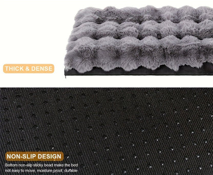 Lit orthopédique pour grands chiens – Couchage en mousse à mémoire de forme pour animaux avec housse amovible et lavable, base antidérapante, fausse fourrure, soulagement des articulations, ultra-résistant, tailles S, M, XL, XXL