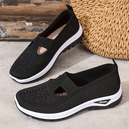 Women's Mesh Slip-On Sneakers – Lightweight Comfortable Casual Walking Shoes for Beach, Vacation, Camping & Everyday Summer Use, Sizes US 6.5–10.5