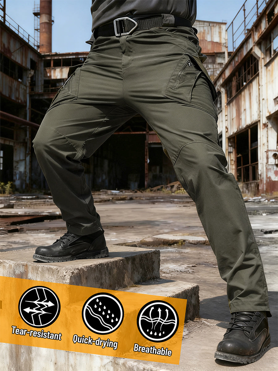 Pantalon cargo tactique IX9 pour homme coupe ajustée – Respirant, séchage rapide, résistant aux déchirures, multi-poches, coupe 3D, pantalon de travail extérieur pour randonnée, camping, escalade, pêche S-XXXL