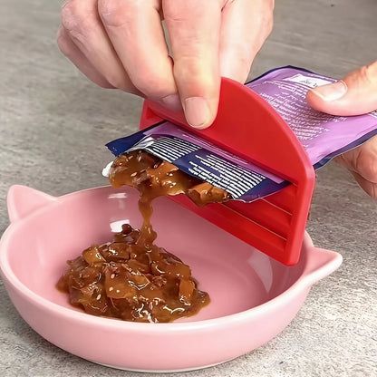 Spatule doseuse pour nourriture humide pour chat - Ustensile de portionnement en plastique anti-gaspillage pour boîtes de conserve, garde les mains propres, sans piles, idéal pour chatons et chats adultes, 6 couleurs