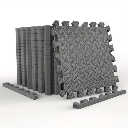 Dalles de sol emboîtables en mousse EVA, lot de 20 ou 60 – Tapis de puzzle épais, antidérapants, imperméables et résistants aux chocs pour salle de sport à domicile, yoga, musculation et exercices, noir