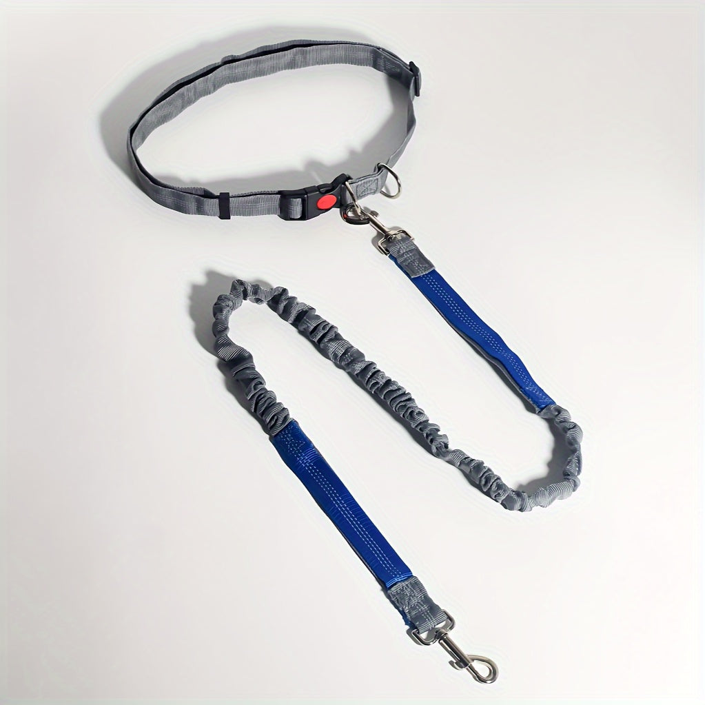 Laisse élastique pour chien, idéale pour la course – Laisse de course mains libres avec extension pour sports en plein air et promenades, laisse multifonctionnelle avec amortisseur, disponible en 5 couleurs pour les propriétaires actifs