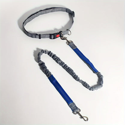 Laisse élastique pour chien, idéale pour la course – Laisse de course mains libres avec extension pour sports en plein air et promenades, laisse multifonctionnelle avec amortisseur, disponible en 5 couleurs pour les propriétaires actifs