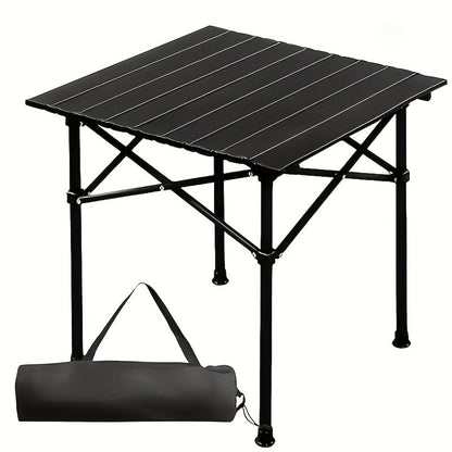 Grande table pliante portable avec sac de rangement - Table de jardin, pique-nique ou camping en extérieur, légère et facile à installer pour les voyages en voiture et excursions.