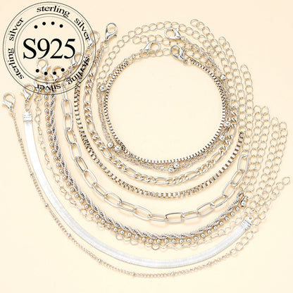 11 Piece 925 Sterling Silver Snake Chain Bangle Set for Women – Bohemian Stackable Twisted Bracelets, Vintage Holiday Jewelry Gift Set for Her