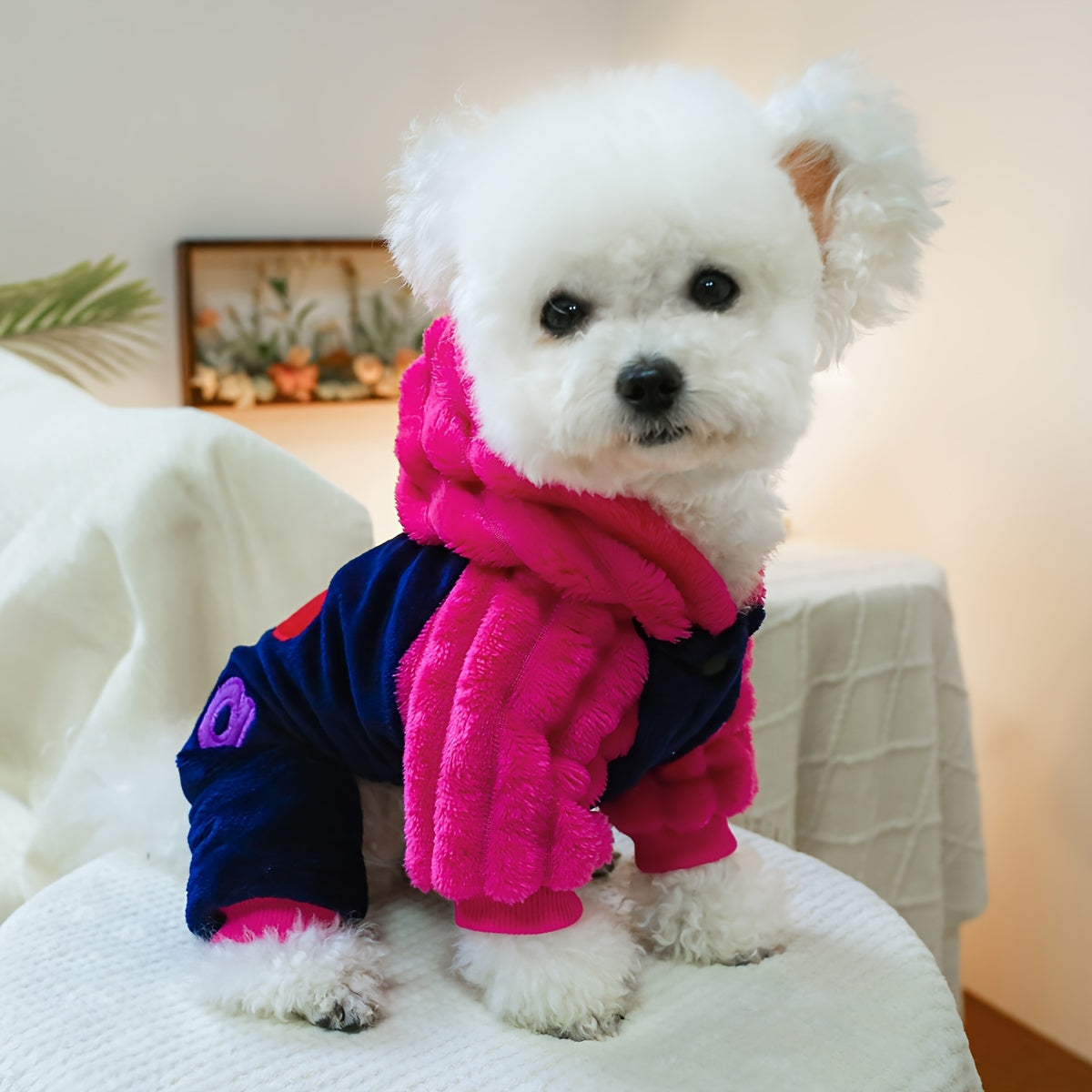 Sweat à capuche « I Love Mommy » pour chien, costume d'hiver chaud pour petits chiens et chats, adorable sweat-shirt à quatre pattes pour l'automne et l'hiver, vêtement transformable pour chien, du XXS au L