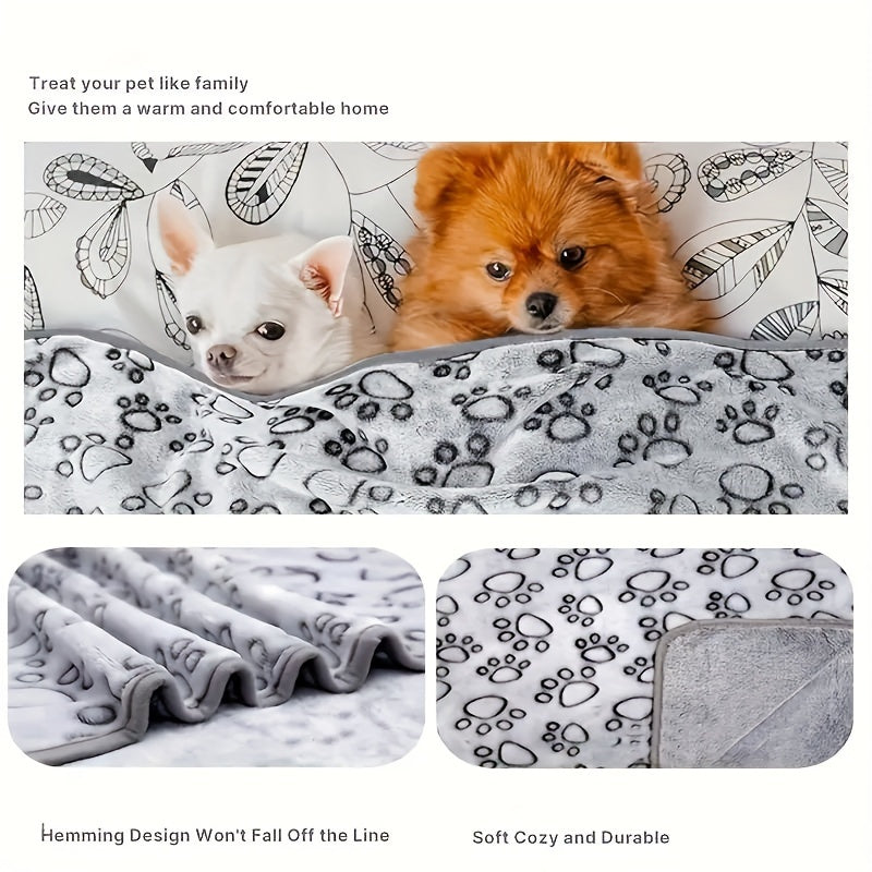 Couverture douce en flanelle pour chiens et chats, lavable en machine, plaid douillet en polyester pour petits, moyens, grands et très petits animaux, idéale pour canapé, lit ou cage