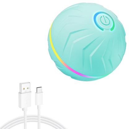 Balle interactive intelligente pour chien avec lumières LED – Roulé et rebonds automatiques aléatoires, 4 heures d'autonomie, rechargeable par USB, fonctionne sur parquets, carrelages, tapis et pelouses