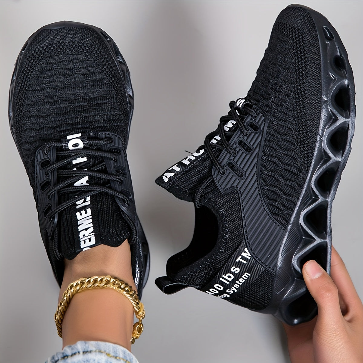 Baskets légères pour femmes, chaussures de marche à lacets en maille respirante avec semelle épaisse, chaussures de course et de tennis décontractées à enfiler, 7 couleurs, tailles US 6-12,5, chaussures d'entraînement tendance et polyvalentes