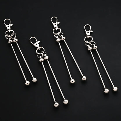 Kit de fabrication de 20 porte-clés à perler pour femme – Porte-clés DIY à double barre vierge avec fermoir mouspon pour pendentif de sac, mariage, fête, remise de diplôme, rentrée scolaire et coffret de loisirs créatifs pour cadeaux de fêtes