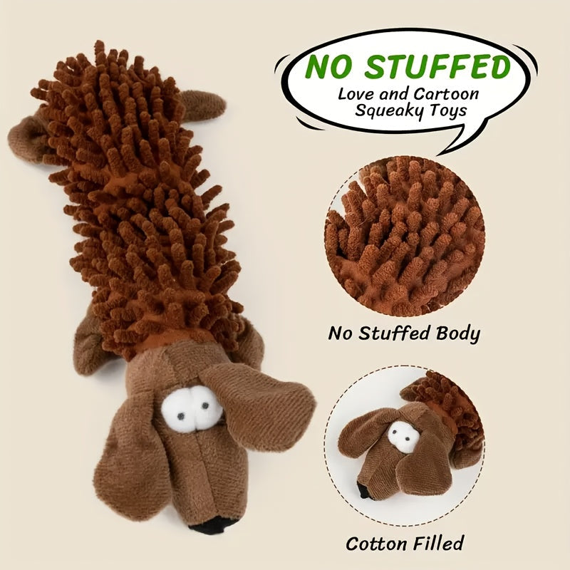 Lot de 6 jouets en peluche grinçants pour chien avec bruit de papier froissé – Jouets interactifs doux et résistants pour petits et moyens chiens, dressage de chiots, jeu en autonomie et complicité avec l'animal