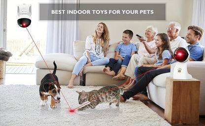 Jouet laser automatique pour chat rechargeable par USB – 3 modes de vitesse, à suspendre ou à poser, angle réglable de 0 à 130°, batterie 800 mAh, arrêt automatique après 15 min, pointeur laser interactif pour chats, chatons et chiens d'intérieur