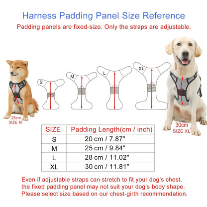 Ensemble harnais et laisse pour chien 4 pièces, gilet réfléchissant en Oxford anti-traction et anti-étranglement avec laisse, distributeur de sacs à déjections et poignée de contrôle facile, pour chiens moyens et grands, dressage et promenade en extérieur