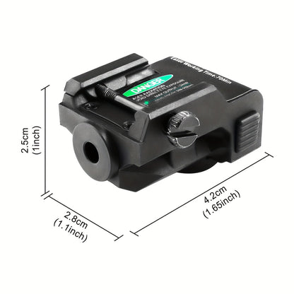 Viseur laser vert ultra-compact pour armes de poing et pistolets – Recharge USB magnétique, rail Picatinny 20 mm, interrupteur marche/arrêt ambidextre, nylon PA66, portée visible de 150 à 300 m – 7 variantes de couleurs et de charge