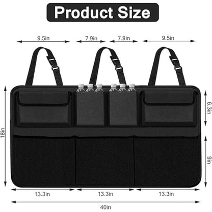 Organiseur de coffre de voiture à 8 poches – Sac de rangement suspendu pour dossier de siège, grande capacité et imperméable, pour SUV, camion et monospace, accessoire d'intérieur de voiture pour hommes et femmes