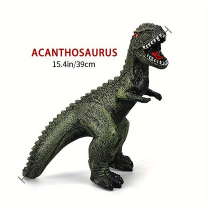 Realistic Soft Rubber Dinosaur Toy Figures for Kids - Choose Tyrannosaurus Rex, Triceratops, Pterodactyl, Brachiosaurus, Acanthosaurus or Combo, Durable Dino Playset for Boys and Girls, Birthday Christmas Gift