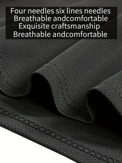 Lot de 5 t-shirts de sport pour homme à séchage rapide, respirants et anti-humidité, col rond en polyester pour la gym, la course, l'entraînement et le quotidien.