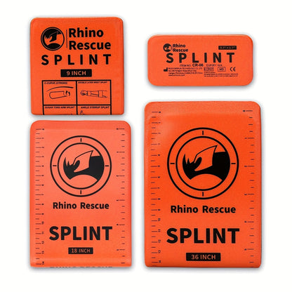 Set de 4 attelles d'urgence en mousse d'aluminium - Attelles de premiers secours enroulables pour blessures aux doigts, poignets, bras et jambes, kit de survie pour camping et randonnée