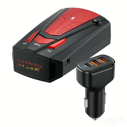 Détecteur de radar et GPS pour voiture 16 bandes – Détection LIDAR 360° et anti-radar, alarme vocale, alertes de menaces en temps réel pour une conduite plus sûre