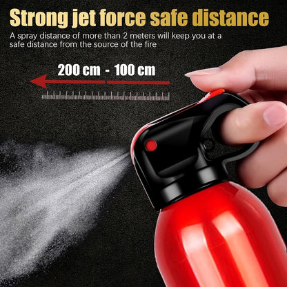 Spray extincteur portable 4-en-1 pour la maison, la cuisine, le garage et la voiture – Conçu pour les feux d'origine électrique, textile et huile, non toxique, facile à nettoyer, dispositif de sécurité incendie mural