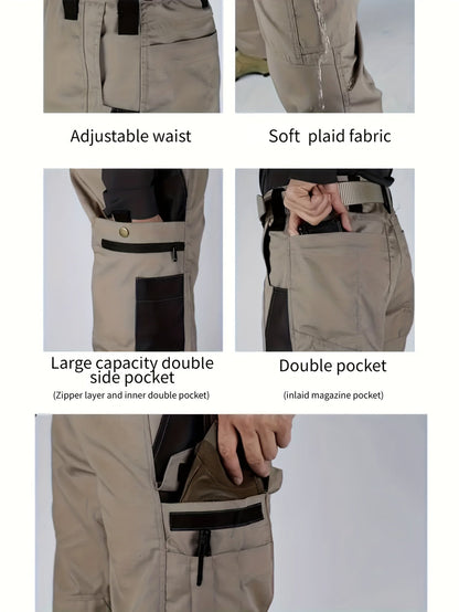 Pantalon cargo tactique pour homme, séchage rapide, léger, multi-poches, pour randonnée, plein air, travail, S-XXXL, noir, gris, vert, marron, coupe droite, pantalon utilitaire