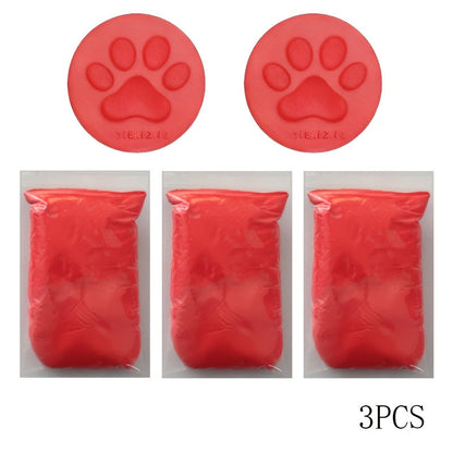 Kit de souvenir avec empreinte de patte d'animal, lot de 3 - Argile souple pour empreintes de pattes de chien et chat, cadeau commémoratif pour perte d'animal, 66g par sachet