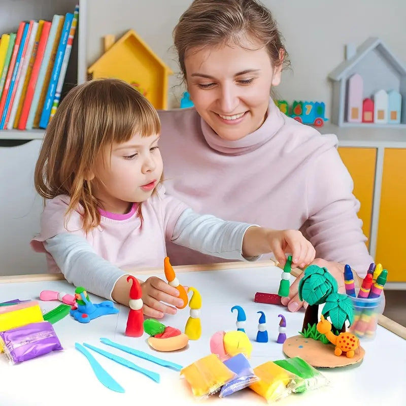 Kit de pâte à modeler autodurcissante pour enfants, argile naturelle, mousse magique, pâte à modeler DIY, additifs pour slime, fournitures de loisirs créatifs, non toxique, 12 à 144 couleurs, cadeau pour enfants