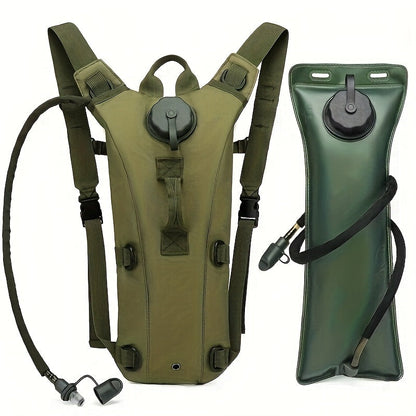 Hydration Backpack with 101oz Water Bladder Tactical Lightweight Hiking Pack Adjustable Straps Large Capacity for Hiking Biking Running Climbing Black Green