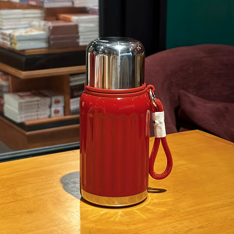Gobelet isotherme sous vide en acier inoxydable 316, bouteille d'eau tout métal couleur dopamine, garde les boissons chaudes et froides, pour le travail, l'école, le camping, le sport, les voyages, portable, tendance, rouge, noir, bleu, blanc