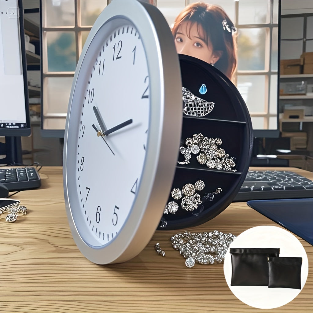 Horloge murale avec coffre-fort dissimulé pour espèces, pièces de monnaie et objets de valeur, sécurité pour maison et bureau, coffre-fort secret robuste et durable