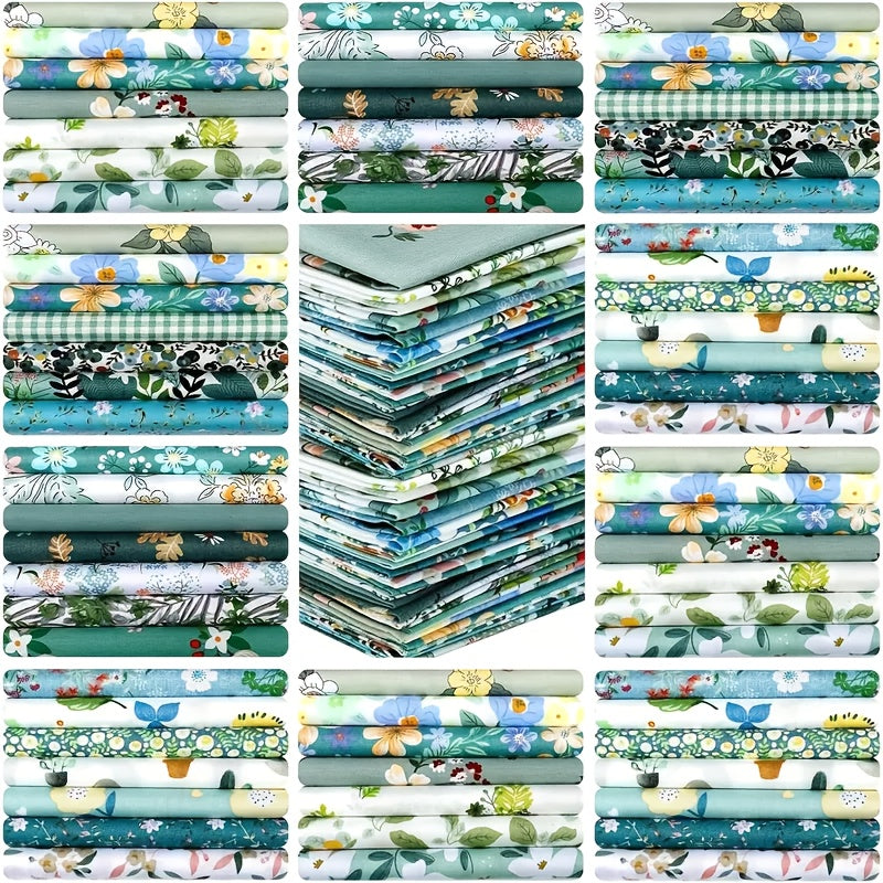 70 pièces de tissu pour patchwork prédécoupées 25x25 cm - Lot de tissus à motifs floraux, saisonniers et multicolores, mélange de coton doux et lavable pour courtepointes, loisirs créatifs, couture, décorations de fêtes et projets DIY