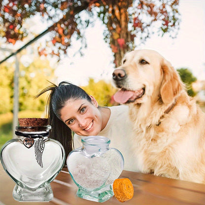 Bouteille souvenir pour poils d'animaux – Urne pour poils de chien ou de chat, cadeau de condoléances pour perte  d'animal, élégante mini urne pour conserver une mèche de poils pour toujours
