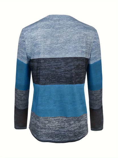 Haut à manches longues et col en V pour femme, chemisier décontracté à motif géométrique, printemps, été, automne, extensible, polyester et élasthanne, café, bleu paon, S M L XL XXL