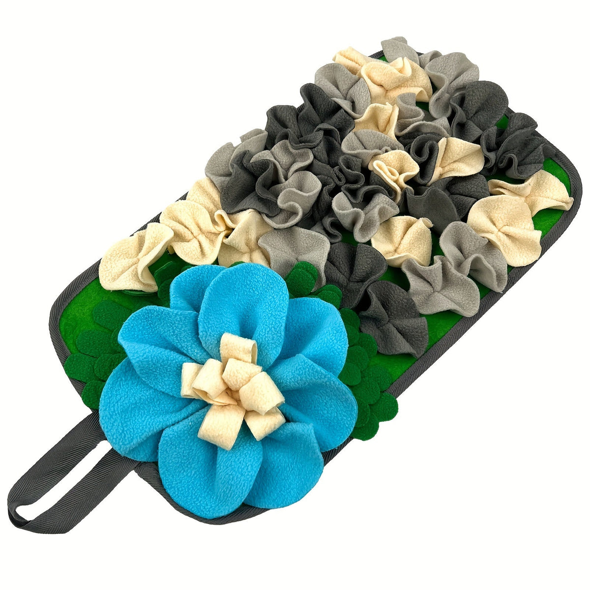 Interactive Snuffle Mat for Small Pets, Rabbit & Hamster Foraging Pad with Flower Design & Non-Slip Base, Mental Stimulation Feeding Toy for Guinea Pigs, Hedgehogs & Small Animals, Enrichment Activity Mat