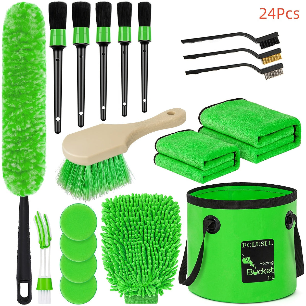 Kit de nettoyage automobile 17-35 pièces – Aspirateur portable, outil de nettoyage de pare-brise, jeu de brosses pour perceuse et ensemble de brosses pour habitacle pour un detailing complet, cadeau de fêtes pour la famille et les amis