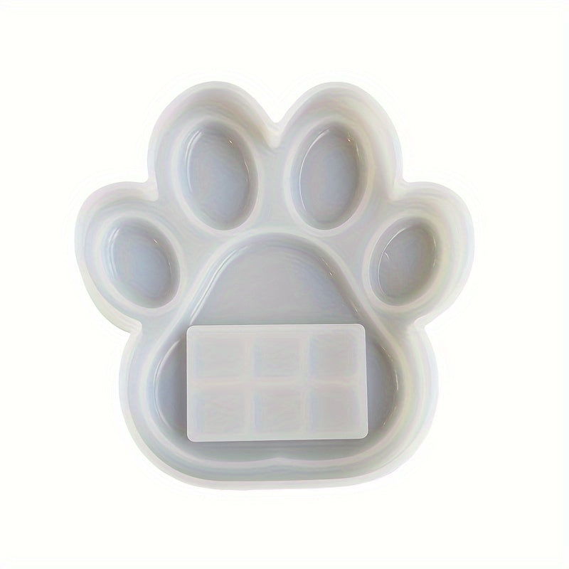 Kit de moulage pour pierre commémorative d'animal de compagnie – Moule en plâtre avec empreinte de patte de grand chien et cadre photo pour pierre tombale de jardin, marqueur de tombe DIY et ornement souvenir pour chiens et chats