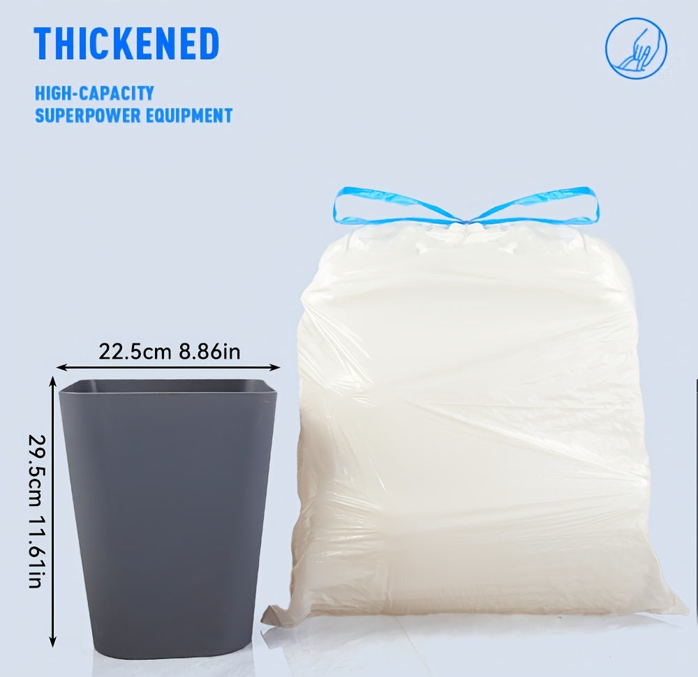 Sacs poubelle de cuisine de 50 litres avec liens coulissants et neutralisateur d'odeurs – Sacs jetables résistants aux perforations et aux déchirures, parfum frais menthe et citron, disponibles en boîtes de 78 et 150 unités