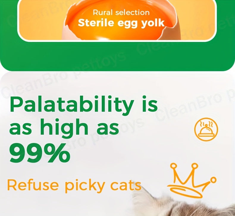 Comprimés lyophilisés d'herbe à chat pour le contrôle des boules de poils – Bâtonnets et granulés naturels à la menthe pour le soin des dents, friandises pour chat au poulet pour la santé dentaire et l'élimination des poils