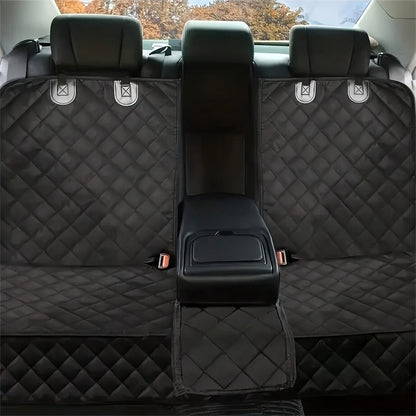 Housse de siège auto pour chien pour siège arrière – Imperméable, antidérapante et anti-rayures, protège-siège lavable compatible avec accoudoir, convient à la plupart des voitures, SUV et camions, motif fleurs et crânes noir