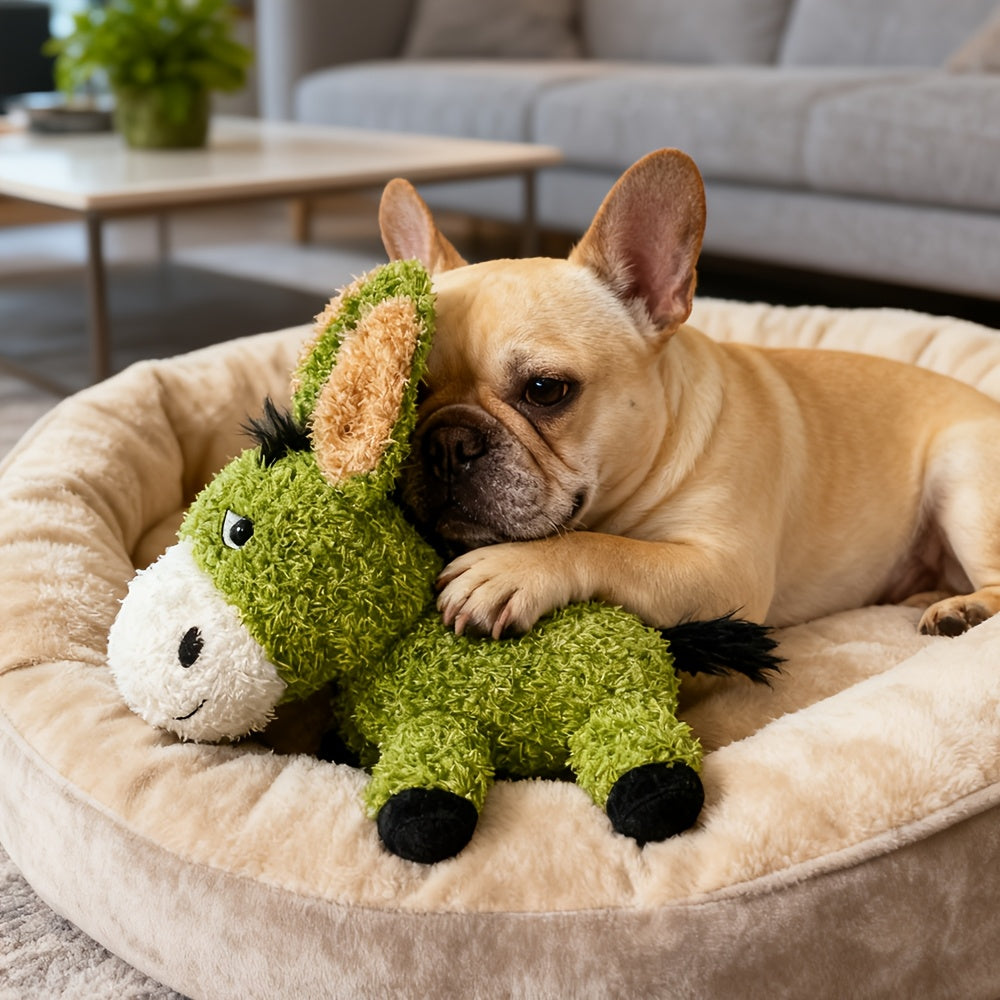 Jouet en peluche grinçant pour chien, à mâcher et pour la compagnie - Peluche interactive douce à mâcher pour chien, adorable animal en peluche pour soulager l'ennui, le confort et le jeu, cadeau pour chiens de petite et moyenne taille