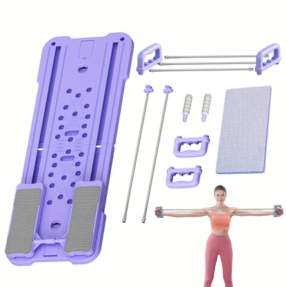 Planche de Pilates Reformer portable 9-en-1 pour salle de sport à domicile – Appareil multifonction pour abdominaux et pompes, entraîneur complet du corps, équipement de renforcement musculaire, cadeau idéal pour elle et lui