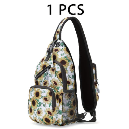 Sac à bandoulière grande capacité pour hommes et femmes – Sac de voyage polyvalent style sport brodé avec fermeture éclair sécurisée, idéal pour les trajets quotidiens mains libres et les activités en plein air, plusieurs coloris disponibles