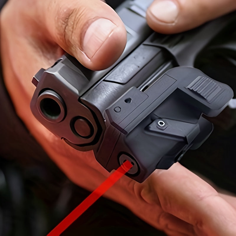 Viseur laser point rouge rechargeable par USB, montage sur rail Picatinny avec mode stroboscopique, compact et léger, classe IIIa 5mW pour pistolets, fusils et armes de poing, dérive et élévation réglables, portée de jour de 30 à 90 mètres