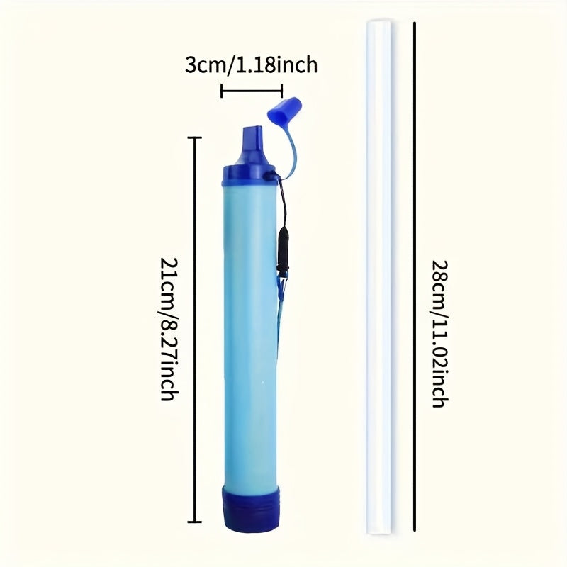 Paille filtrante personnelle, mini purificateur d'eau, équipement de survie pour la randonnée, le camping, les voyages et les situations d'urgence, paille de filtration portable éliminant les bactéries et les contaminants - Options par lot de 1, 2 et 4
