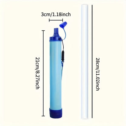 Paille filtrante personnelle, mini purificateur d'eau, équipement de survie pour la randonnée, le camping, les voyages et les situations d'urgence, paille de filtration portable éliminant les bactéries et les contaminants - Options par lot de 1, 2 et 4