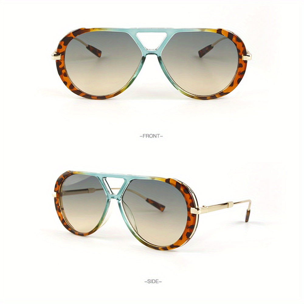 Lunettes de soleil rondes à double pont colorées pour femmes – Monture circulaire rétro avec protection UV, lunettes tendance pour festivals d'été et cadeau d'anniversaire pour elle